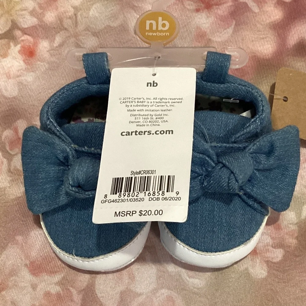 3pk Baby Girl Crib Shoes NWT 2-3 mos.